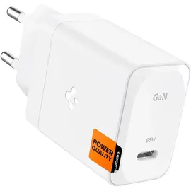 SPIGEN USB-C Netzladegerät PD 3.0 PPS 65W – USB-C Kabel - Schnellladegerät Weiß