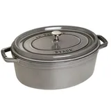 Staub Cocotte 37 cm oval graphitgrau