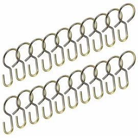 LIEDECO Seilklammern, Seilspanngarnituren, (Set, 20-St), Seilhaken, für Seilspanngarnitur goldfarben