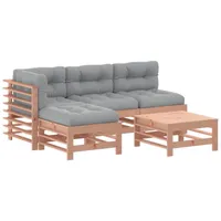 vidaXL 5-tlg Garten-Lounge-Set mit Kissen Massivholz Douglasie Modell 6