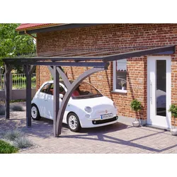 Anlehncarport SKANHOLZ "Eifel", grau (dunkelgrau), H: 213cm, Carports