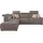 DOMO collection Eckcouch Kunstleder 2-Sitzer Braun
