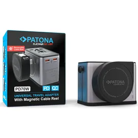 PATONA Platinum PD70W Universal Travel Adapter mit Magentischem Kabel