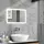 Vicco Badspiegel Wandspiegel LED-Spiegel Weiß 60 x 40 cm
