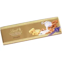 Lindt Schokolade Weiße Mandel | 300 g Tafel | Weiße Schokolade mit ganzen gerösteten Mandeln und Mandel-Krokant | Schokoladentafel | Schokoladengeschenk