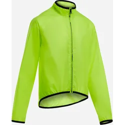 Fahrrad Regenjacke 100 PSA Kinder fluoreszierendes Hellgelb 123-130cm 7-8J