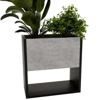 Raumhirsch furniture Blumenkasten, Grau, 23x45x65 cm, Gartenzubehör, Blumentöpfe