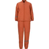 ZigZag Skianzug "Tiger", Kinder, Gr. 140, orange, 100% Polyester, kariert, Sportanzüge Skianzug, mit wärmender Steppung