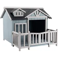 Wiltec Hundehütte 93,5 x 77,5 x 70 cm Holz Grau