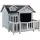 Wiltec Hundehütte 93,5 x 77,5 x 70 cm Holz Grau