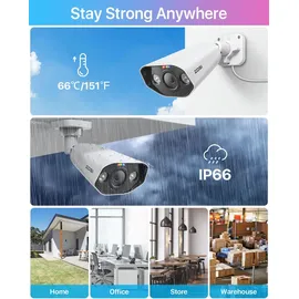 ZOSI 5MP PoE IP Outdoor Kamera Schwarz