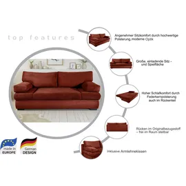 Collection AB Schlafsofa Polyester 2-Sitzer Grün