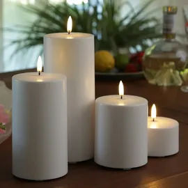 uYuni LED Kerzenset Thea 4 Größen weiß