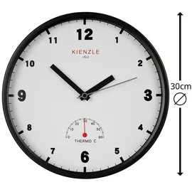 KIENZLE Funkwanduhr 30 cm DCF schwarz