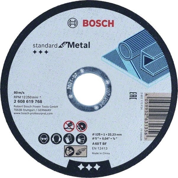 Bosch Zubehör, Sägeblatt, Standard for Metal Trennscheibe gerade, 125 mm, 22,23 mm