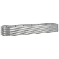 VidaXL Hochbeet Pulverbeschichteter Stahl 510x140x68 cm Silbern