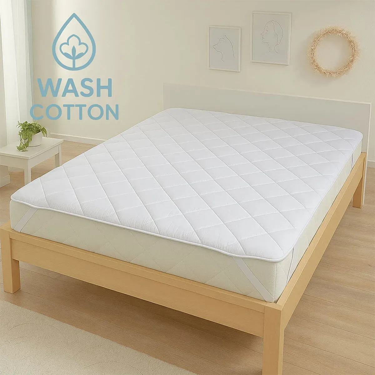 BettwarenShop Matratzen Unterbett WASH-COTTON kochfest 100x200 cm