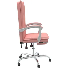 vidaXL Bürostuhl mit Liegefunktion Kunstleder Rosa