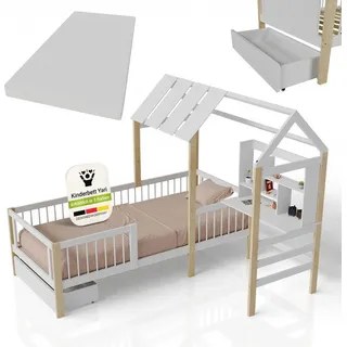 weiß/natur inkl. Matratze