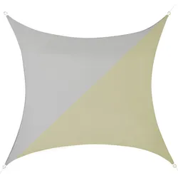 Robustes Sonnensegel quadratisch aus Polyester - Sonnenschutz UV Schutz UPF50+ 3x3m