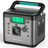 SWAREY 555Wh Ladegerät,Powerstation 550W(1100W Spitze) Tragbare Power Station Solar Generator mit 140W Bidirektionale Schnellladen USB-C