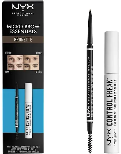 NYX Professional Makeup Augen Make-up Augenbrauen Geschenkset No. 2 - Augenbrauengel 9 g + Augenbrauenstift 0,09 g