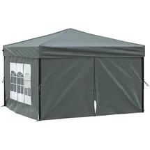 vidaXL Partyzelt Faltbar mit Seitenwänden Anthrazit 3x3 m