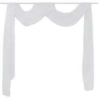 vidaXL Dünner Voile Querbehang 140 x 600 cm weiß