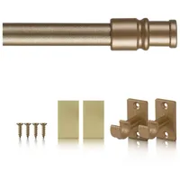 BestLivings Cafehausstange Mattgold / 50-75cm), Gardinenstange 50 bis 225