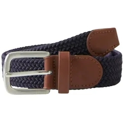 Flechtgürtel NAME IT "NKMSIECE BELT NOOS", Damen, Gr. 65, blau (schwarz sapphire), Web, Kunstfaser, unifarben mit Farbeinsatz, casual, Gürtel