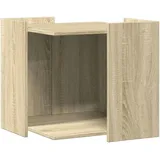 vidaXL Katzenklo Sonoma Eiche 53x53x51 cm Holzwerkstoff