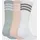 adidas 3-Streifen Dämpfende Sportswear Crew Socken 3er Pack Blush Pink/Weiß/Wonder Sage 40-42