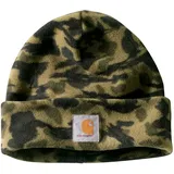 Carhartt Herren Fleece Camo Beanie-Mütze, Schwarze Blindente mit Entenmuster, Einheitsgröße - Einheitsgröße