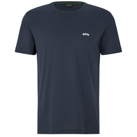 HUGO BOSS T-Shirt mit Label-Schriftzug Modell 'Tee Curved',
