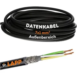 Lapp Lapp, 10m LiYCY Steuerleitung 7x1 mm2 - geschirmte Datenleitung Schwarz