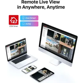 ZOSI 1080p Außen Video Überwachungskamera Set Schwarz