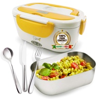 SPICE Amarillo Elektrischer Speisewärmer aus Edelstahl, Metall, gelb, 1,5 L +Set posate