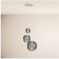 s.luce Orb 3-flg. 60 cm rund weiß Glas, Metall