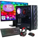 Hyrican MegaDeal Gaming-PC Diamond BK SET2515 7394 + MSI PRO MP273A + Maus, Tastatur & Headset