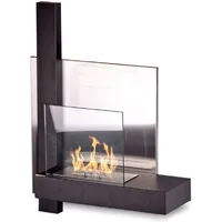 Frankystar - Vienna - Ethanol Wandkamin 65x23xh75 Cm, Schwarz