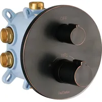 PaulGurkes Thermostat Unterputz Retro Antik Schwarz 1-3 Verbraucher