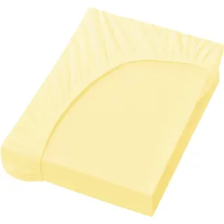 Spannbettlaken Bella Donna Jersey-Elasthan 90 x 190 - 100 x 220 cm hellgelb