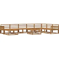 vidaXL Gartenlounge Outdoor-Sofagarnitur braun