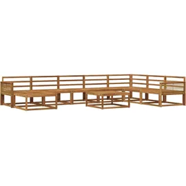 vidaXL Gartenlounge Outdoor-Sofagarnitur braun