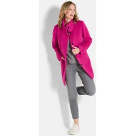 GOLDNER Langmantel GOLDNER "Kurzgröße Stepp-Winterjacke mit Kapuze", Damen, Gr. 22, pink, Obermaterial: 50% Polyester PES. 50% Wolle mw., figurumspielend, Mäntel, Mit hochwertigem Twillfutter