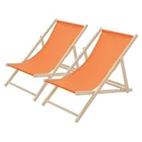 ECD Germany Sonnenliege 117 x 52 x 83 cm Orange
