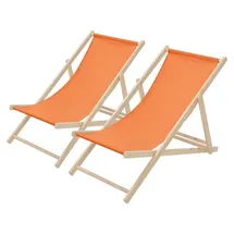 ECD Germany Sonnenliege 117 x 52 x 83 cm Orange