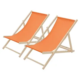 ECD Germany Sonnenliege 117 x 52 x 83 cm Orange