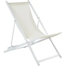 Beliani Locri II Liegestuhl 100 x 0 x 0 cm hellbeige