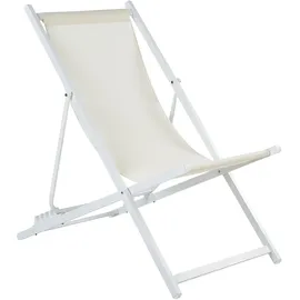 Beliani Locri II Liegestuhl 100 x 0 x 0 cm hellbeige